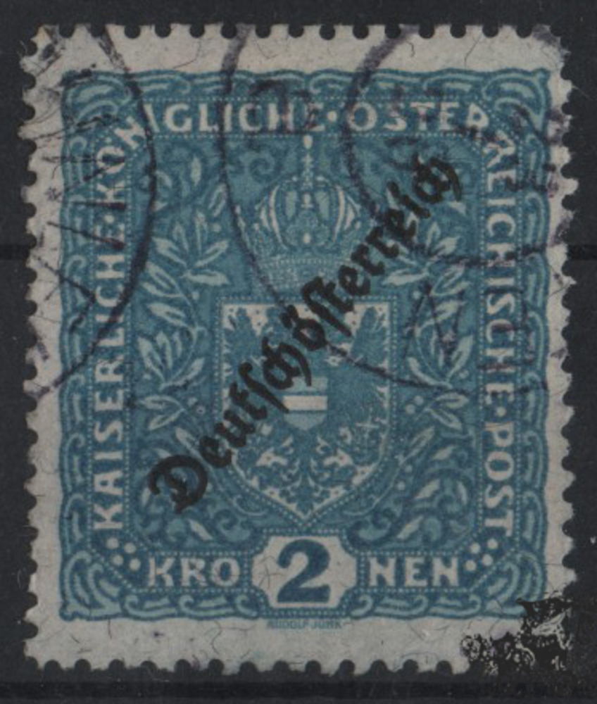 Österreich 1919 o, 2 Kronen mit Aufdruck “Deutschösterreich“, L 11 1/2 Österreich 1919 o, 2 Kronen mit Aufdruck “Deutschösterreich“, L 11 1/2