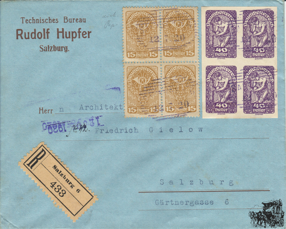 Deutsch-Österreich R-Brief 1920 Deutsch-Österreich R-Brief 1920