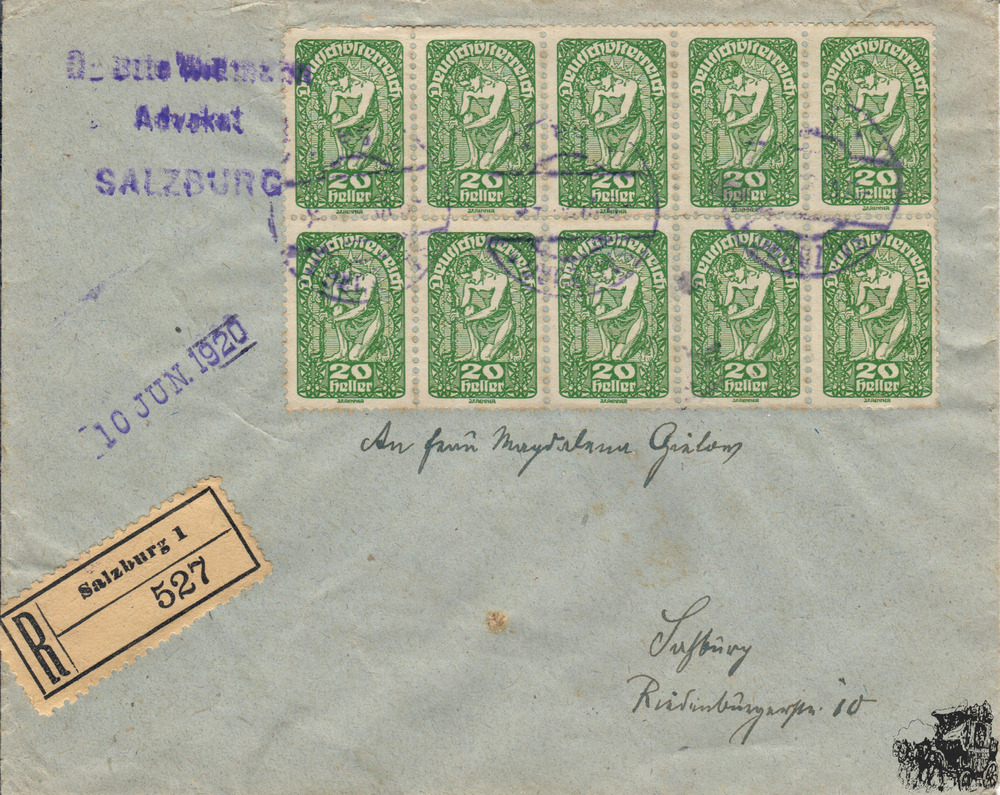 Deutsch-Österreich R-Brief 1920 Deutsch-Österreich R-Brief 1920