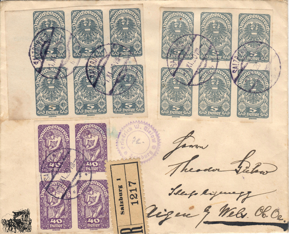 Deutsch-Österreich R-Brief 1920 Deutsch-Österreich R-Brief 1920