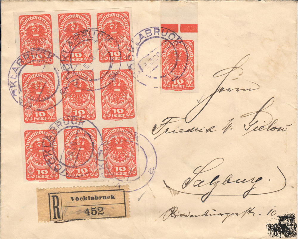 Deutsch-Österreich R-Brief 1920 Deutsch-Österreich R-Brief 1920