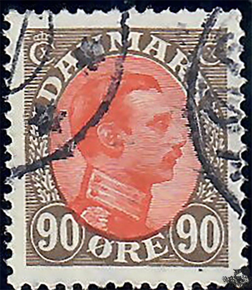 Dänemark o 1920 - Freimarken: König Christian X. - 90 Ore