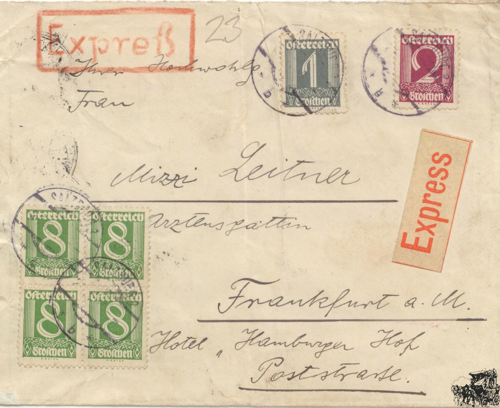 Republik Österreich Eil-Brief 1923