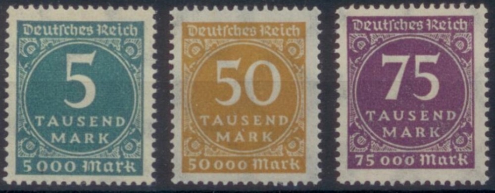 Deutsches Reich, Inflationsausgabe - Nr.274-276 **