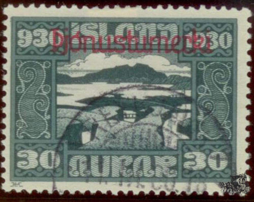 Island o 1930 - Dienstmarke, 1000 Jahre Allthing, 30 Aur Island o 1930 - Dienstmarke, 1000 Jahre Allthing, 30 Aur