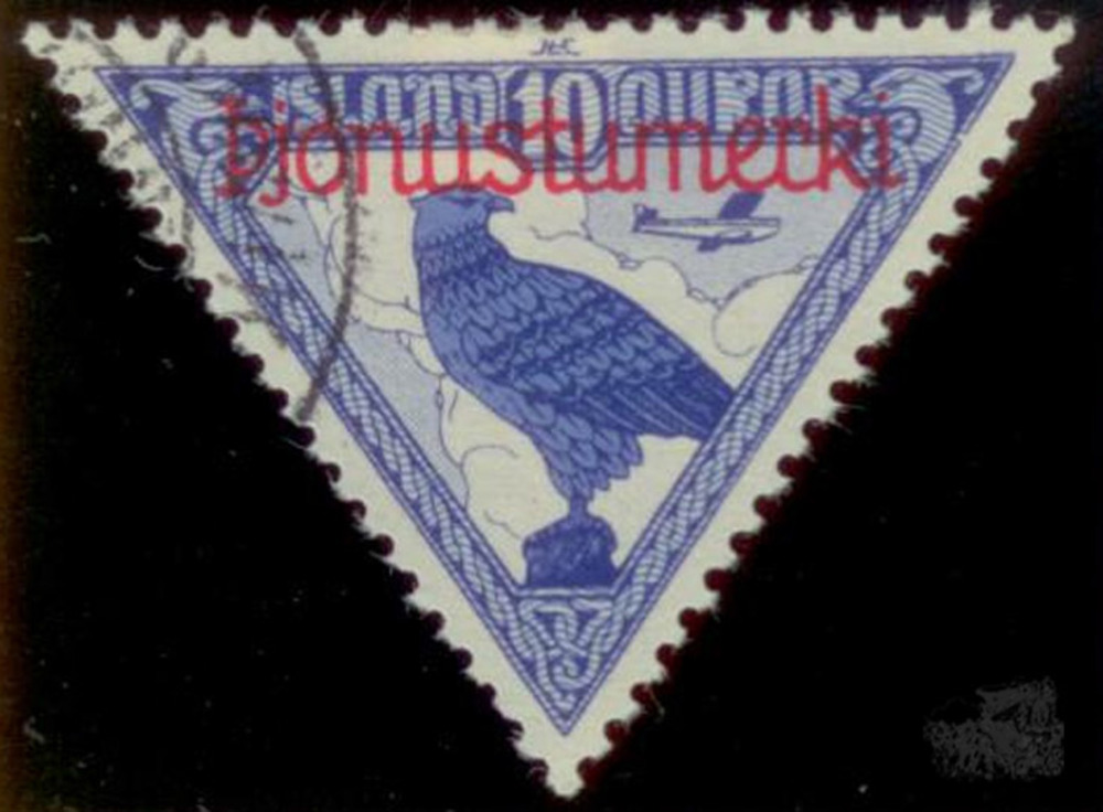 Island o 1930 - Dienstmarke, 1000 Jahre Allthing, Flugpostmarke, 10 Aur Island o 1930 - Dienstmarke, 1000 Jahre Allthing, Flugpostmarke, 10 Aur