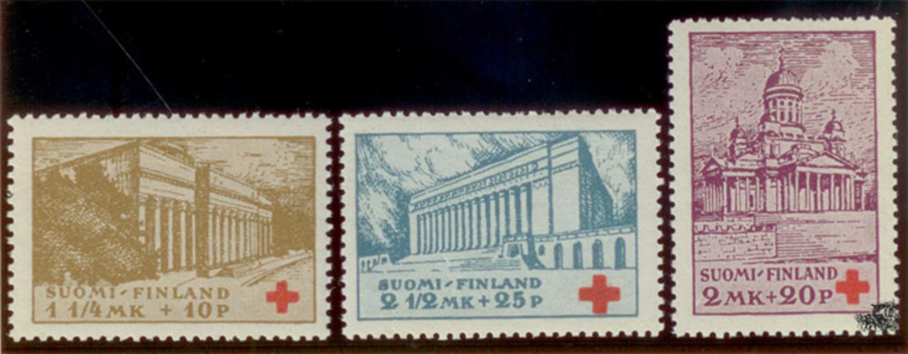 Finnland ** 1932 - Rotes Kreuz: Helsinki, 1 1/4 Markka+10 Pennia - 2 1/2 Markka+25 Pennia
