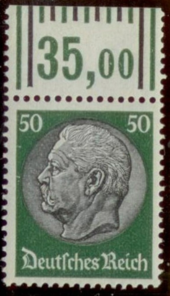 Deutsches Reich, Hindenburg Walzendruck Oberrand - Nr.525 WOR