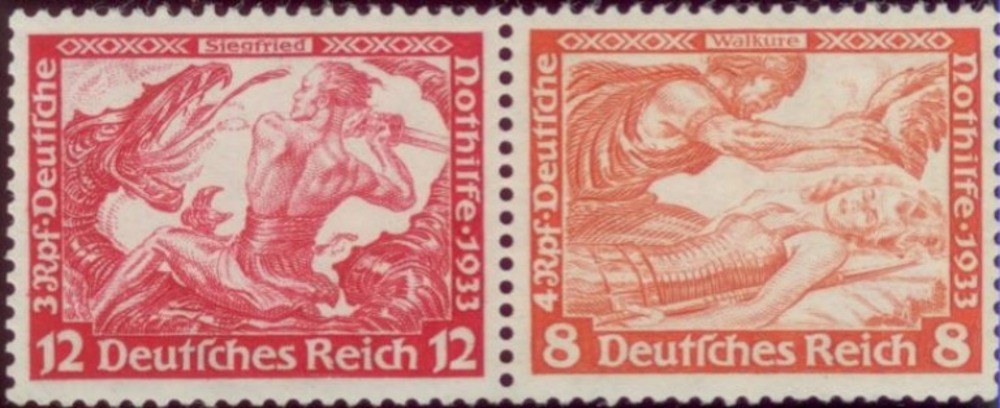 Deutsches Reich Wagner Zusammendruck - W 55