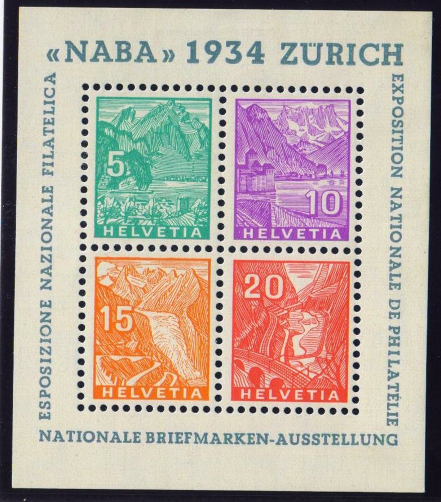 Schweiz * 1934 - “NABA“ Block Schweiz * 1934 - “NABA“ Block