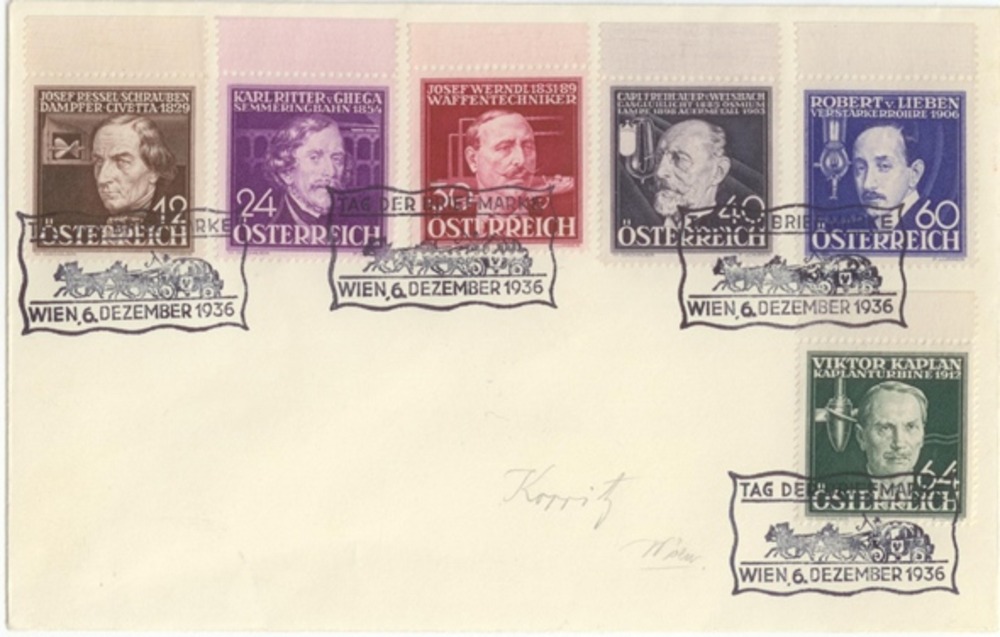 Österreich FDC 1936, Erfinder Österreich FDC 1936, Erfinder