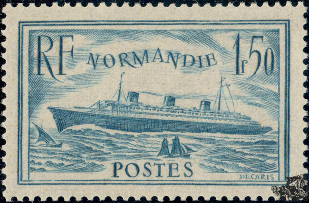 Frankreich ** 1936 - 1,50 Franc - Erringung des Blauen Bandes durch die Normandie