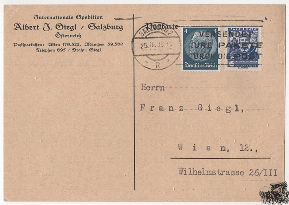 Österreich 3. Reich Ostmark - Nr. 571, 514 1. Rep. / 3. Reich Mischfrankatur Österreich 3. Reich Ostmark - Nr. 571, 514 1. Rep. / 3. Reich Mischfrankatur
