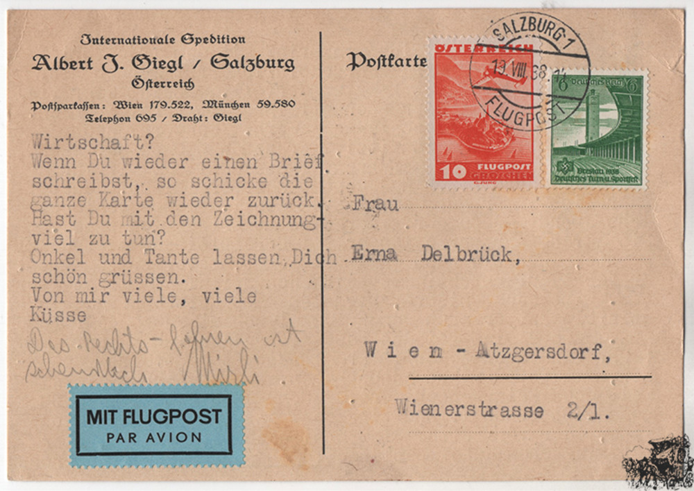 Österreich 3. Reich Ostmark - Nr. 599, 666 1. Republik / 3. Reich Mischfrankatur