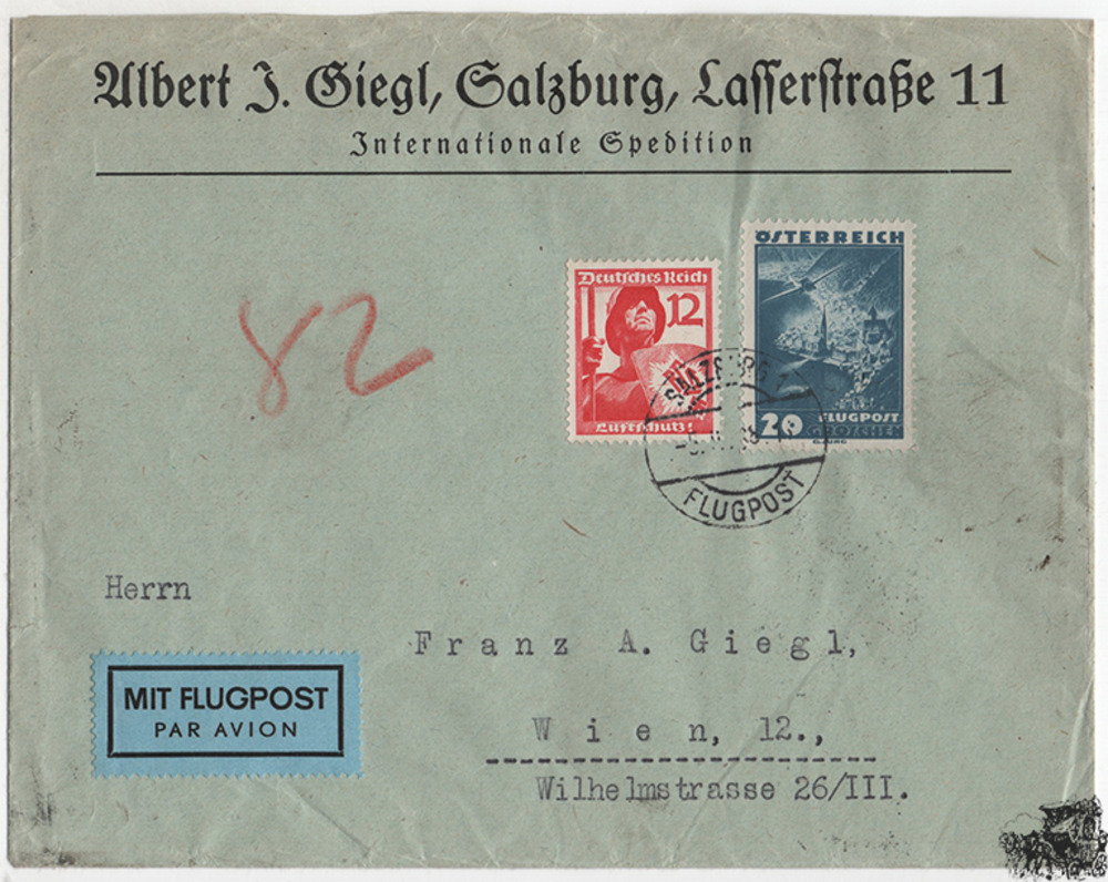 Österreich 3. Reich Ostmark - Nr. 601, 645 1. Rep. / 3. Reich Mischfrankatur Österreich 3. Reich Ostmark - Nr. 601, 645 1. Rep. / 3. Reich Mischfrankatur