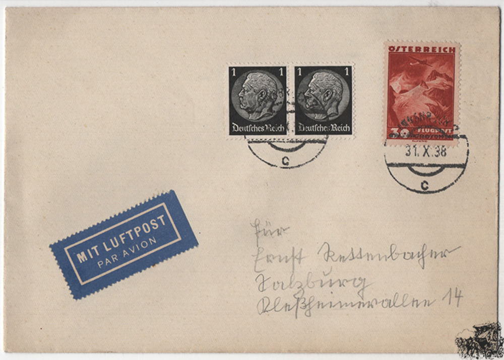 Österreich 3. Reich Ostmark - Nr. 603, 512 1. Rep. / 3. Reich Mischfrankatur Österreich 3. Reich Ostmark - Nr. 603, 512 1. Rep. / 3. Reich Mischfrankatur