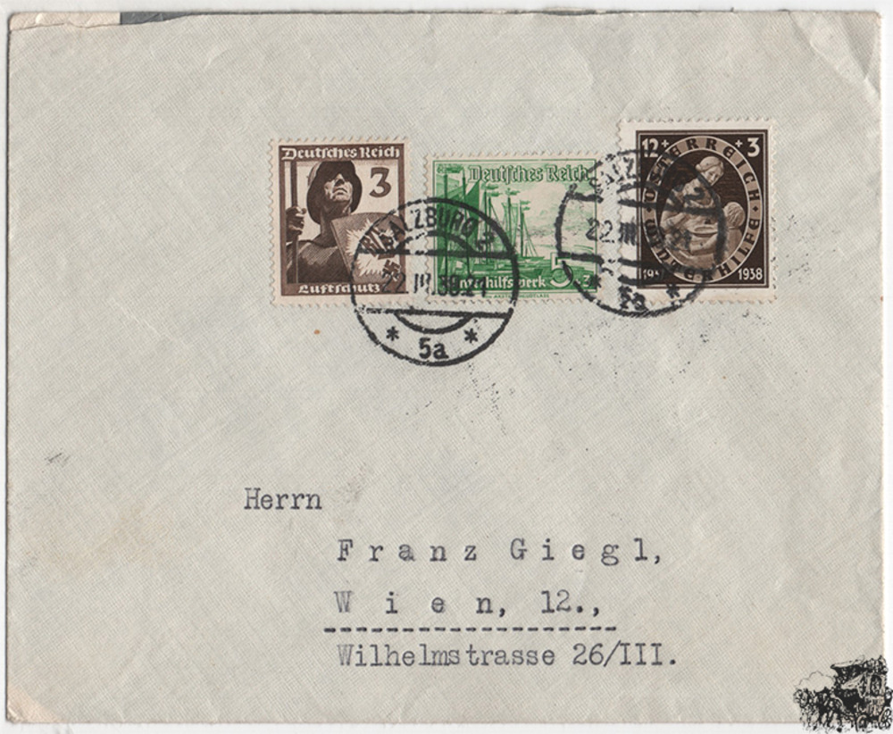 Österreich 3. Reich Ostmark - Nr. 643, 653, 643 1. Rep. / 3. Reich Mischfrankatur Österreich 3. Reich Ostmark - Nr. 643, 653, 643 1. Rep. / 3. Reich Mischfrankatur