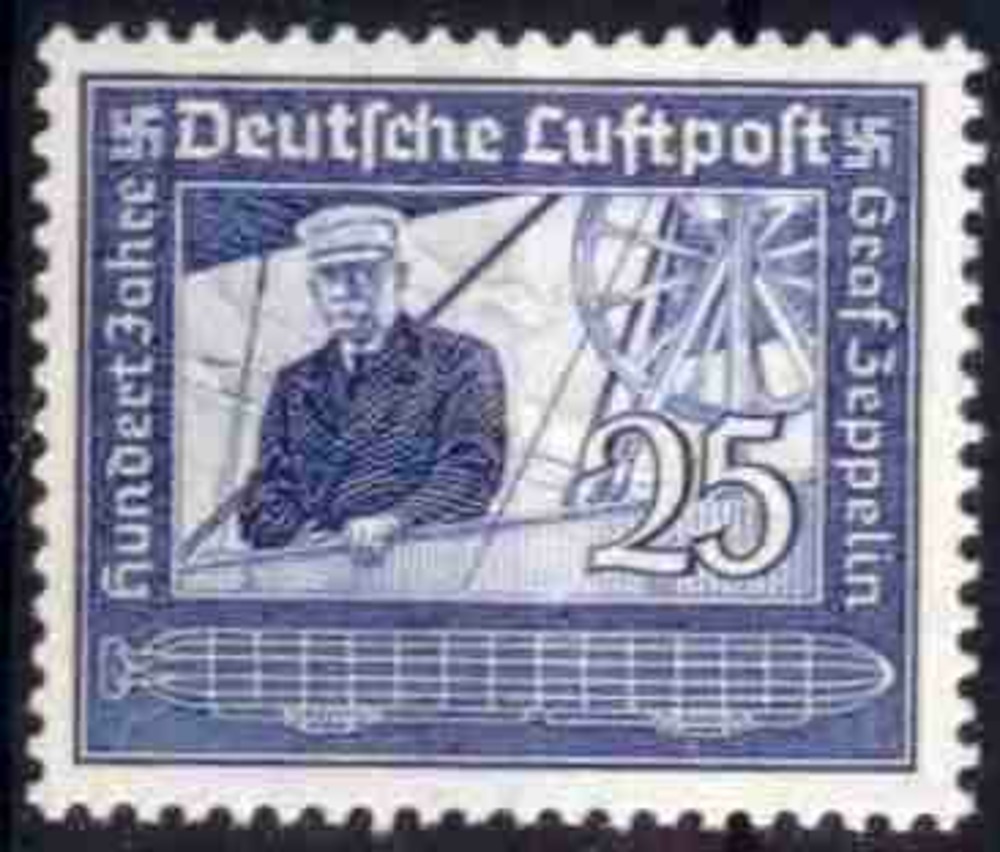 DR 1938 ** 25 Pfennig, Zeppelin