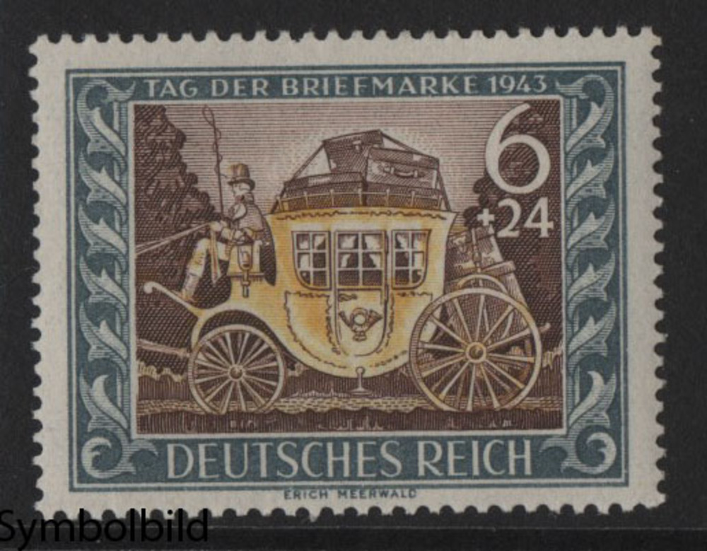 Deutschland o 1943 - 6+24 Pfg. “Tag der Briefmarke“