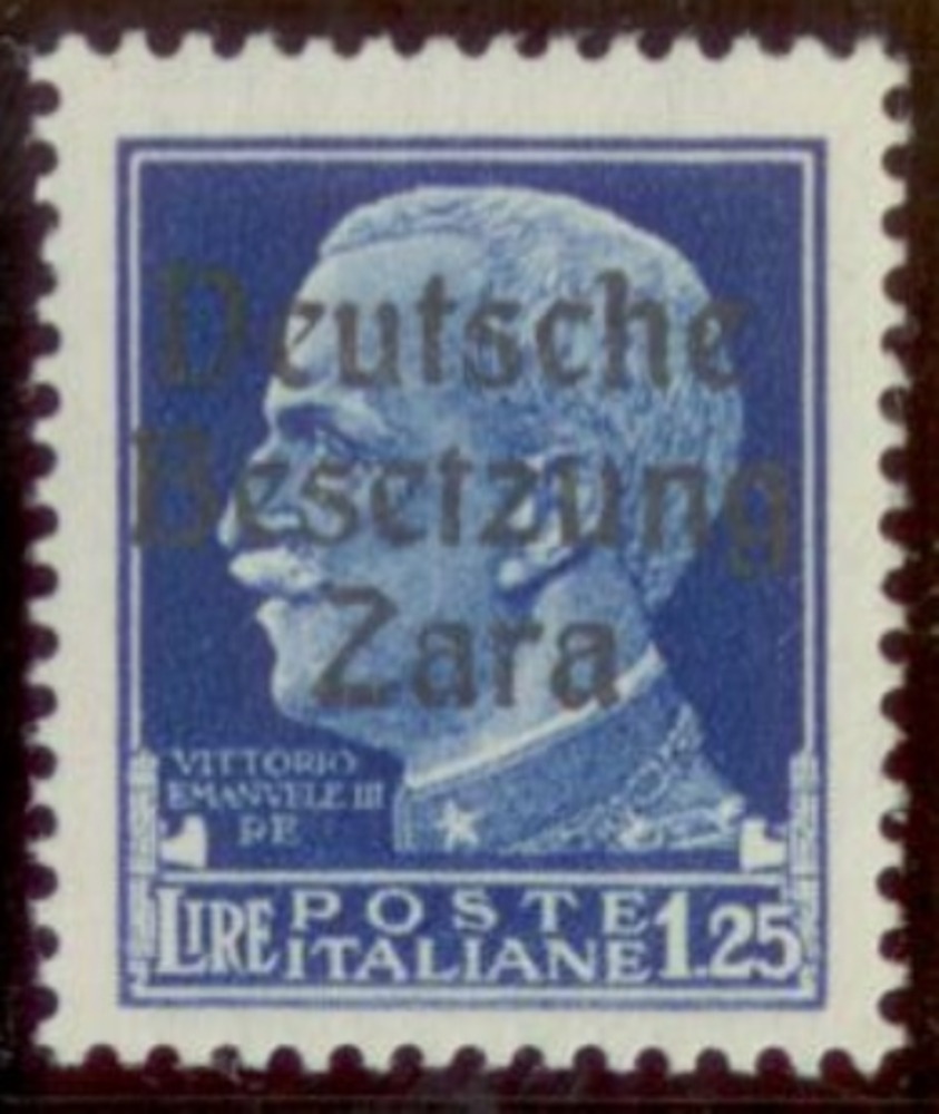 Deutsche Besetzung Zara 1,25 Lire - Nr.10 **