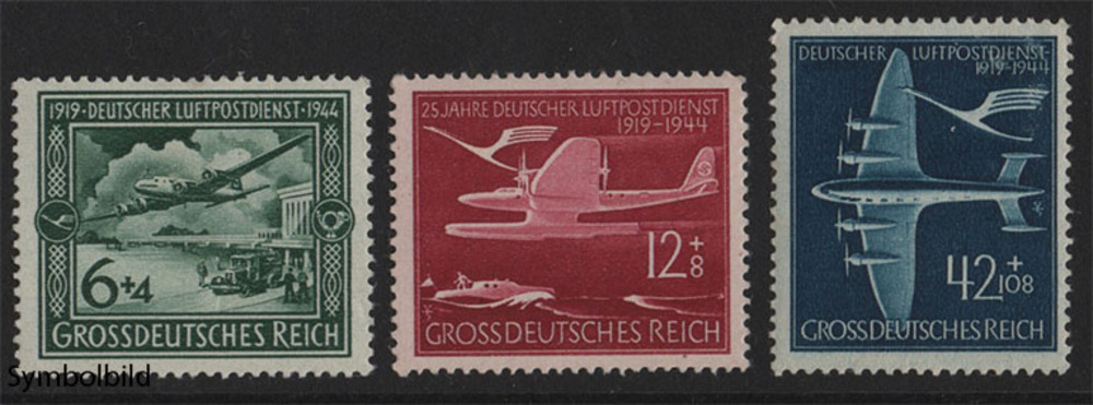 Deutschland ** 6+4, 12+8, 42+108 Pfennig 1944