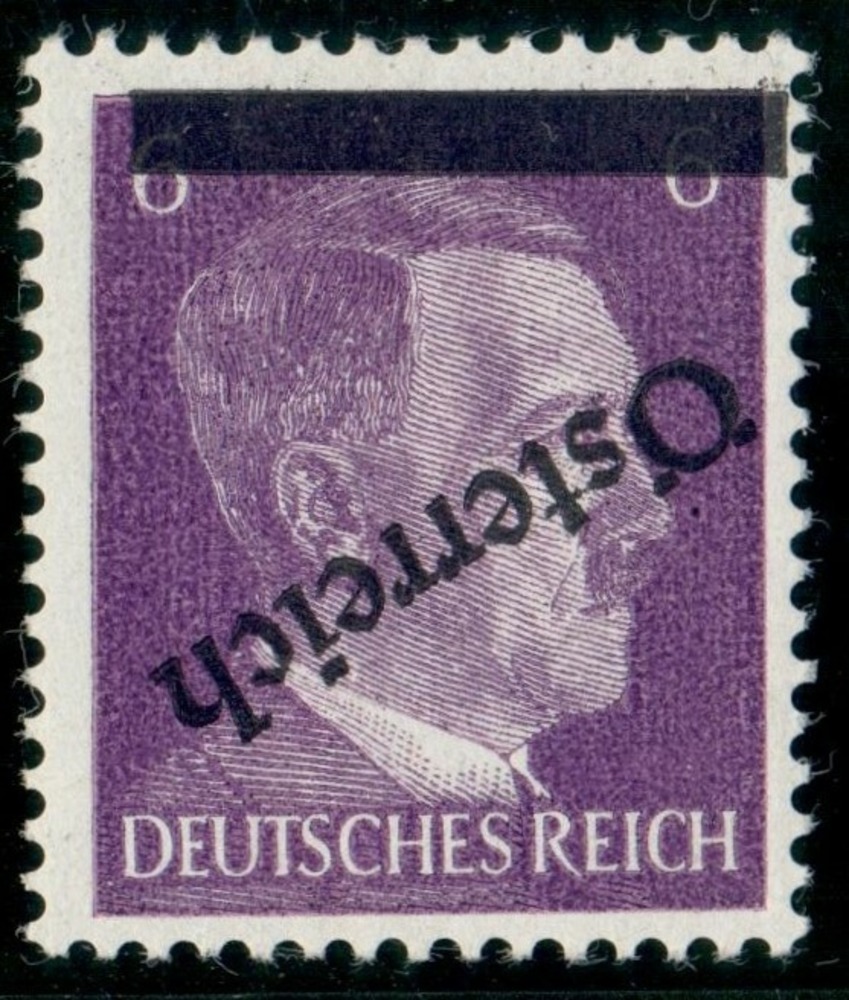 Österreich 1945 **, Pfg. 6 - I. Wiener Aushilfsausgabe, kopfstehender Aufdruck Österreich 1945 **, Pfg. 6 - I. Wiener Aushilfsausgabe, kopfstehender Aufdruck