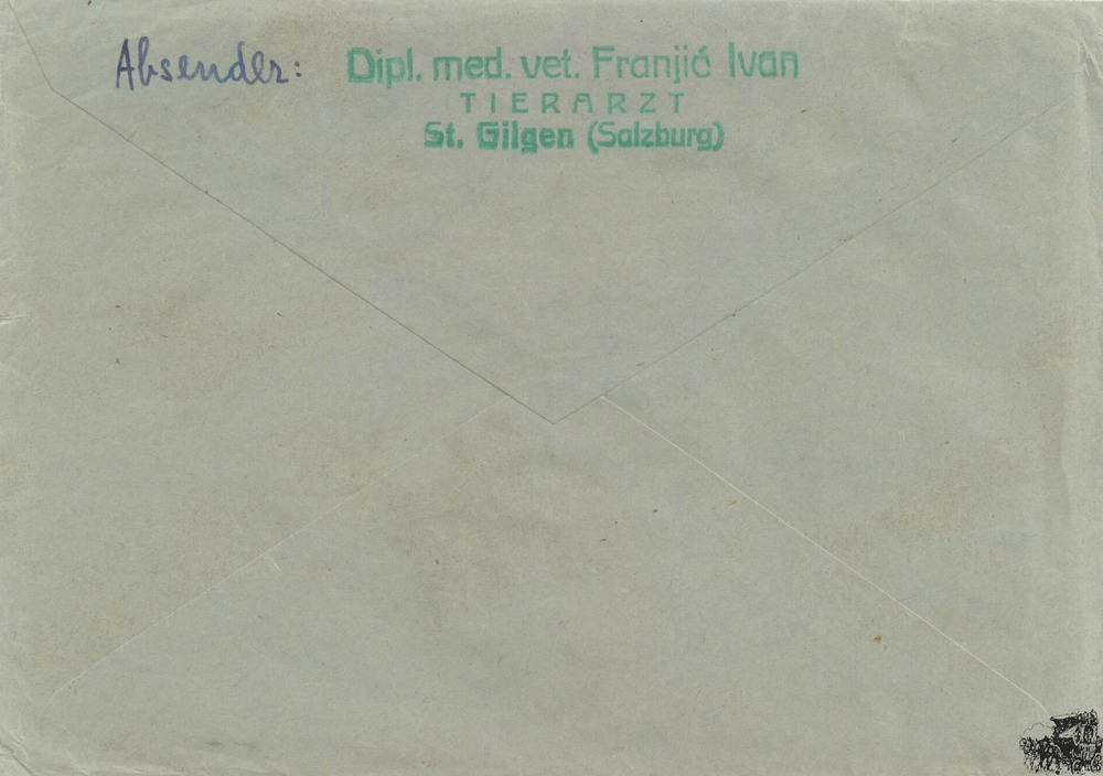 Österreich R-Brief 1945, 1/40 Groschen Freimarken “Posthornserie“ Österreich R-Brief 1945, 1/40 Groschen Freimarken “Posthornserie“