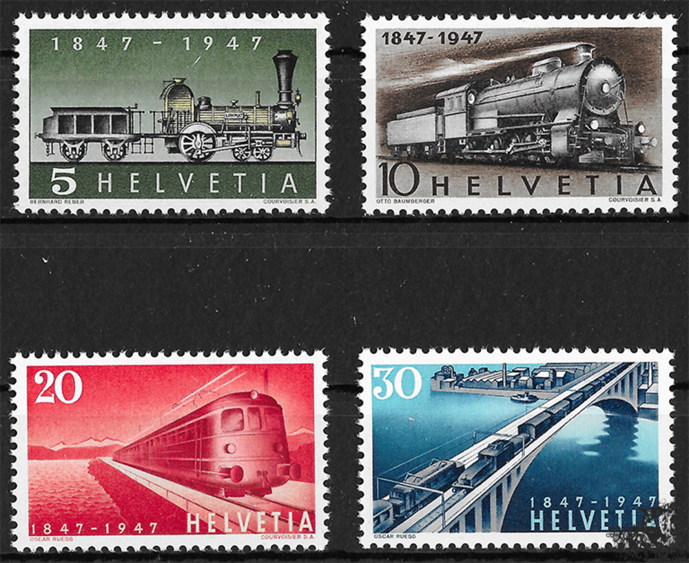 Schweiz 1947 ** - 100 Jahre Schweizer Eisenbahnen