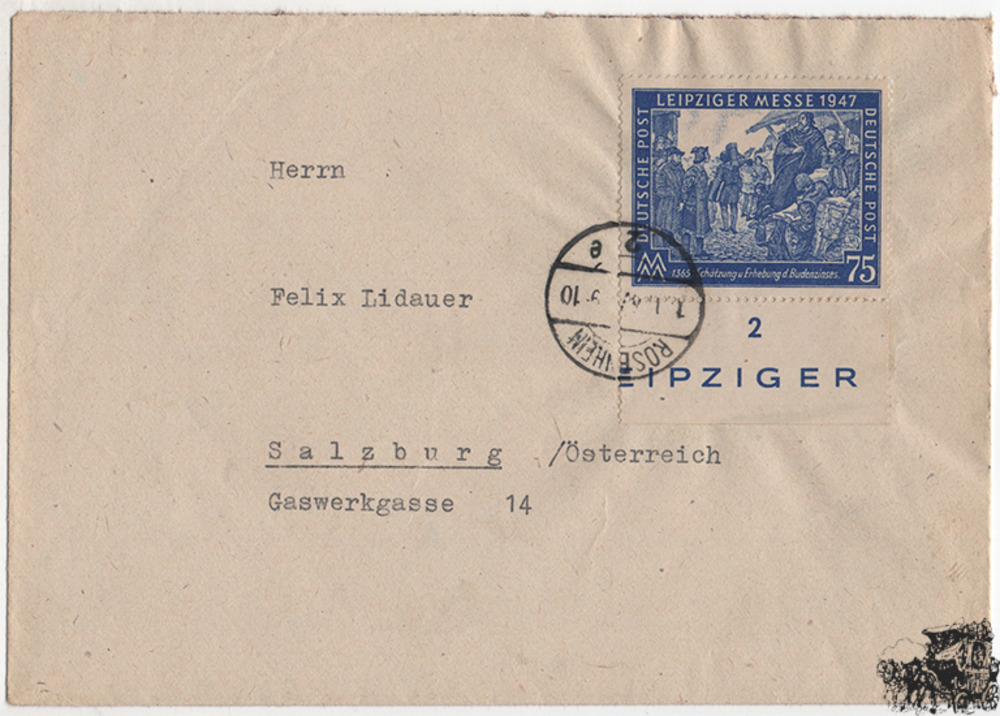 Alliierte Besetzung - Gemeinschaftsausgabe Nr. 966 Leipziger Messe 1947