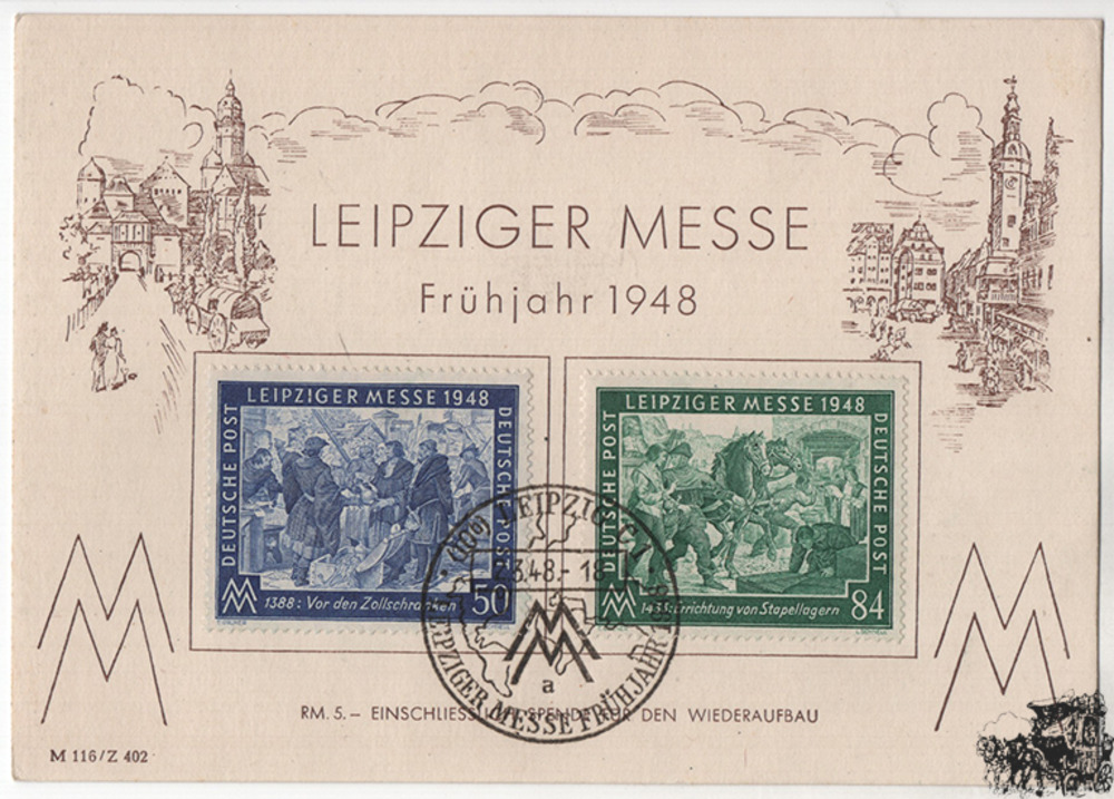 Alliierte Besetzung - Gemeinschaftsausgabe Nr. 967-68 Leipziger Messe 1948 Alliierte Besetzung - Gemeinschaftsausgabe Nr. 967-68 Leipziger Messe 1948