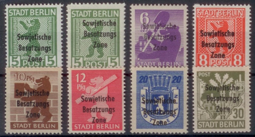 SBZ Maschinenaufdruck Berlin und Brandenburg - Nr.200-206 **