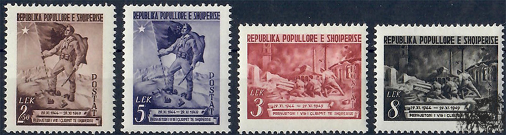 Albanien * 1949 - 5. Jahrestag der Befreiung - 2.5 bis 8 Lek