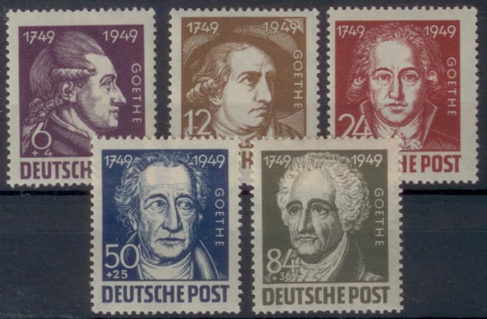SBZ Goethe, 200. Geburtstag 1949 - Nr.234-238 **