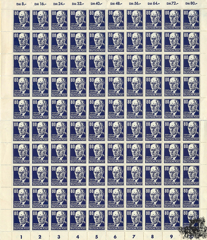 DDR 1952 Klbg. ** - 100 x 80 Pfennig - Ernst Thälmann