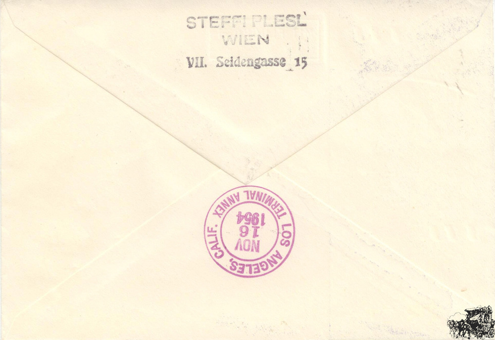 Österreich Luftpost-Brief 1954, 10 Schilling Flugpostmarke “Heimische Vogelwelt“ Einzelfrankatur Eröffnungsflug SAS Nordpolroute Österreich Luftpost-Brief 1954, 10 Schilling Flugpostmarke “Heimische Vogelwelt“ Einzelfrankatur Eröffnungsflug SAS Nordpolroute