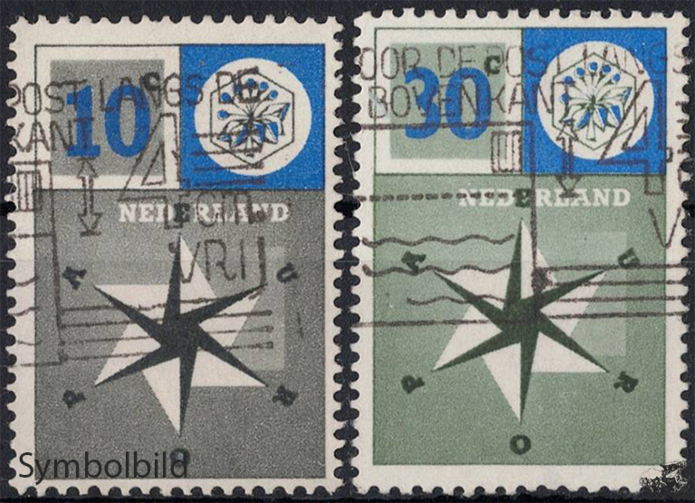 Niederlande 1957 o - EUROPA, sechszackiger Stern