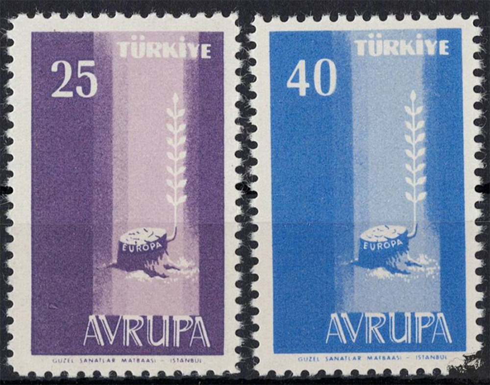 Türkei 1958 ** - EUROPA, Baumstumpf 