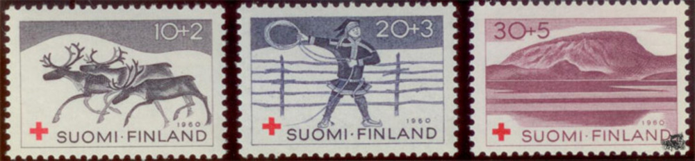 Finnland ** 1960 - 24. Nov. Rotes Kreuz, 10+2 - 30+5 Markka