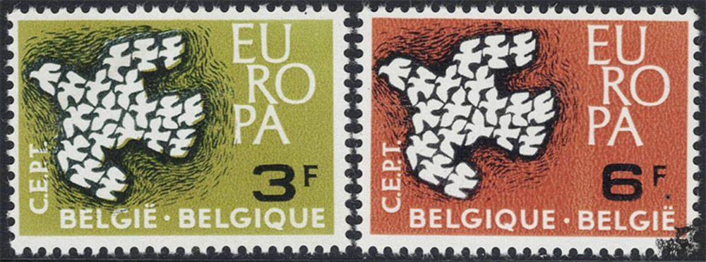 Belgien 1961 ** - EUROPA, Taube