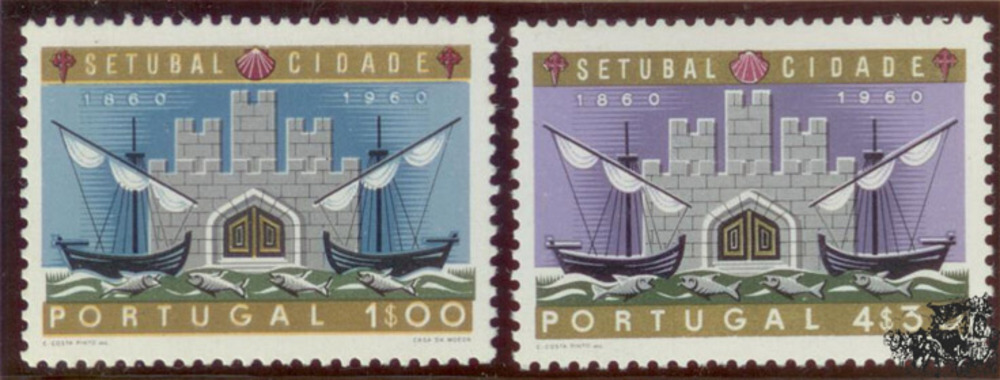 Portugal ** 1961-100 Jahre Stadt Setubal 1+4.30 Escudos Portugal ** 1961-100 Jahre Stadt Setubal 1+4.30 Escudos