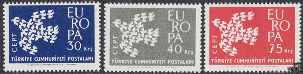 Türkei 1961 ** - EUROPA, Taube