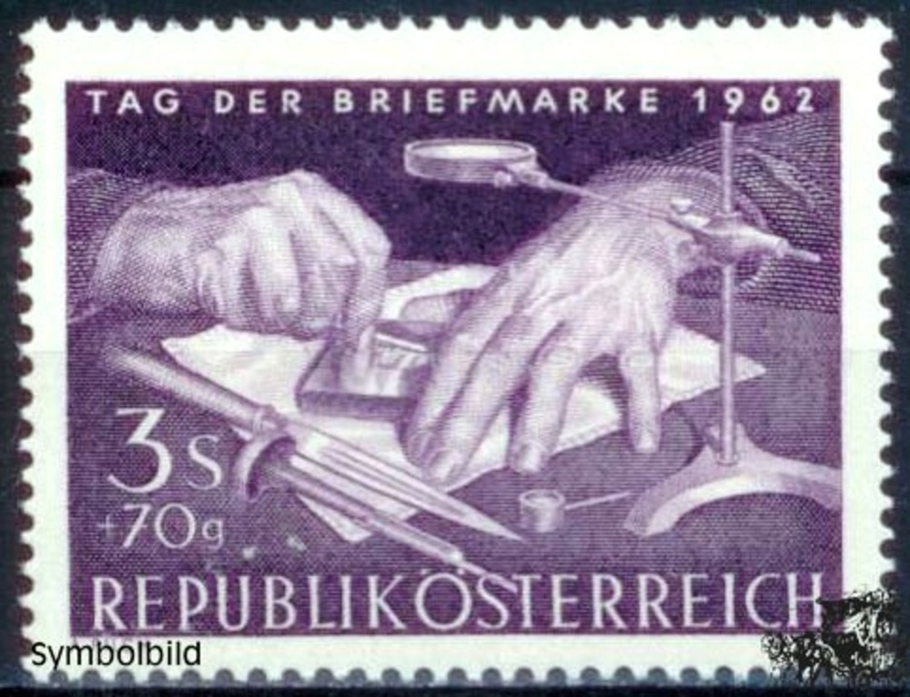 Österreich ** 1962 - 3 S + 70 Gr. - Tag der Briefmarke 1962