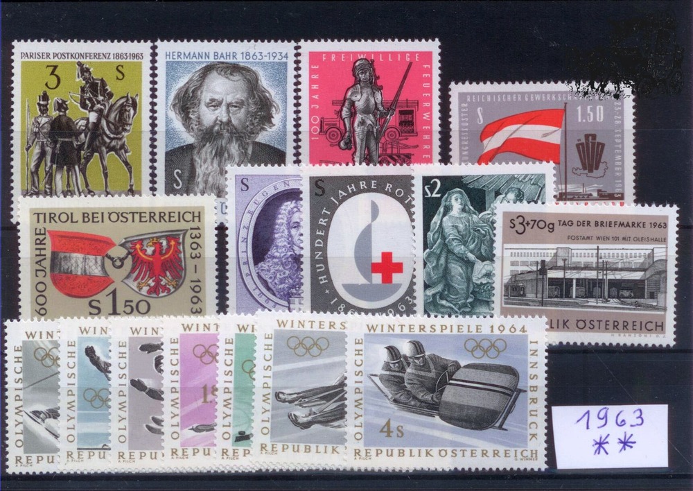 Österreich 1963 kompletter Jahrgang ** Österreich 1963 kompletter Jahrgang **