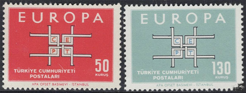 Türkei 1963 ** - EUROPA, Ornament