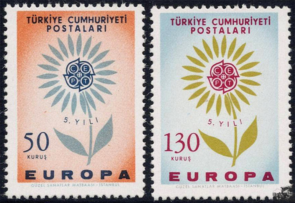 Türkei 1964 ** - EUROPA, Blume