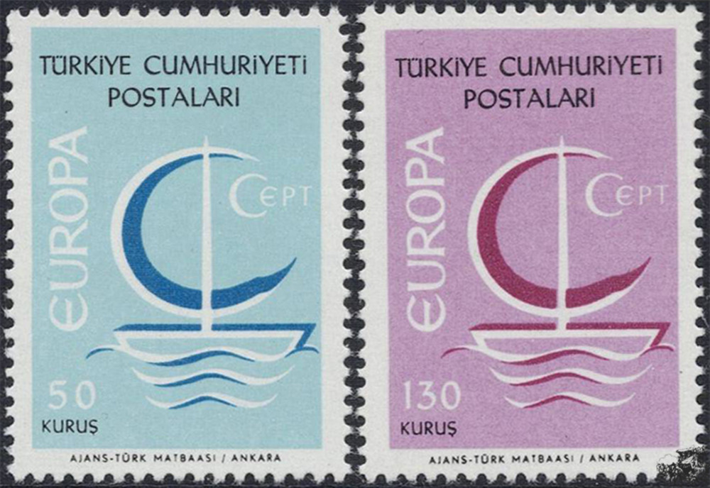 Türkei 1966 ** - EUROPA, Boot Türkei 1966 ** - EUROPA, Boot