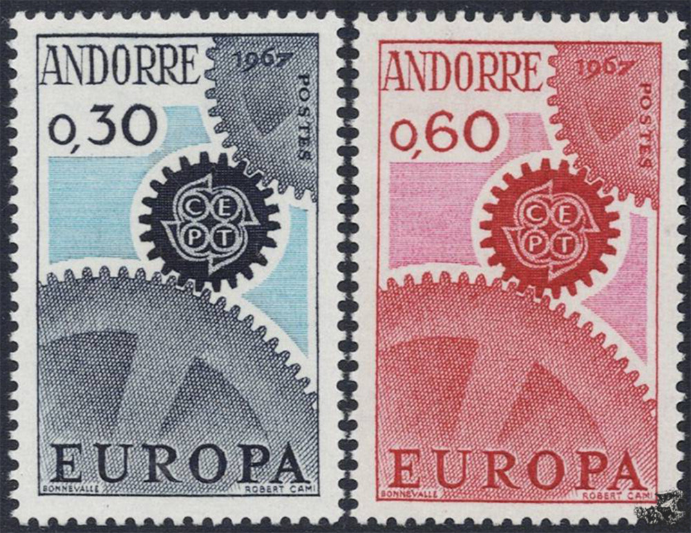 Andorra franz. 1967 ** - EUROPA, Zahnräder