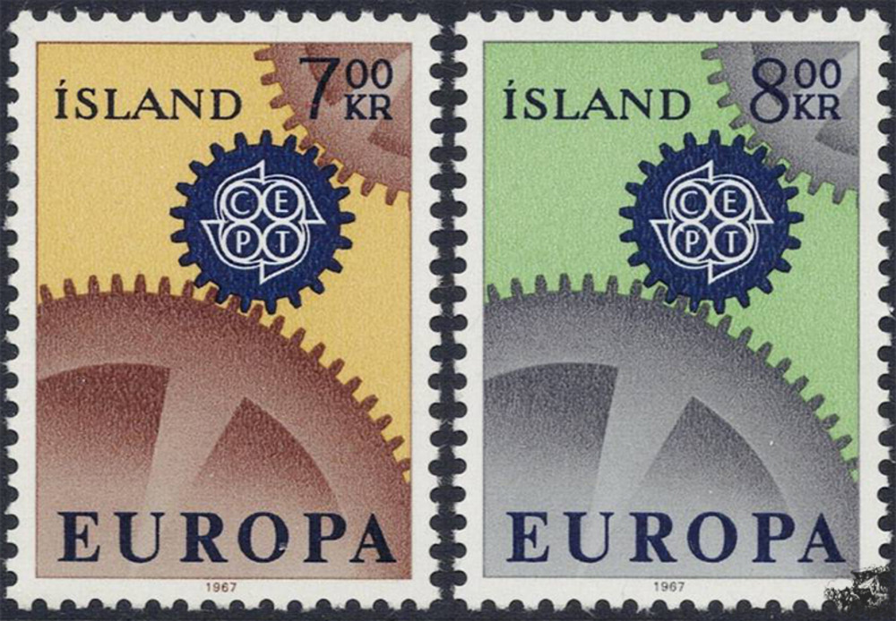 Island 1967 ** - EUROPA, Zahnräder