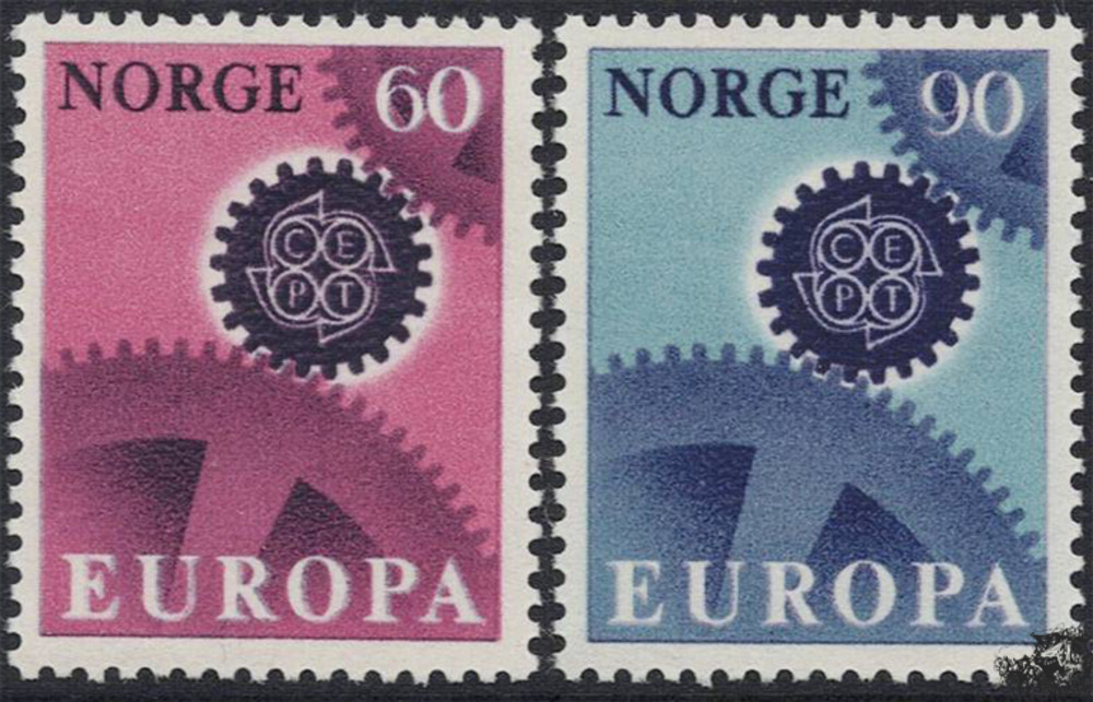 Norwegen 1967 ** - EUROPA, Zahnräder