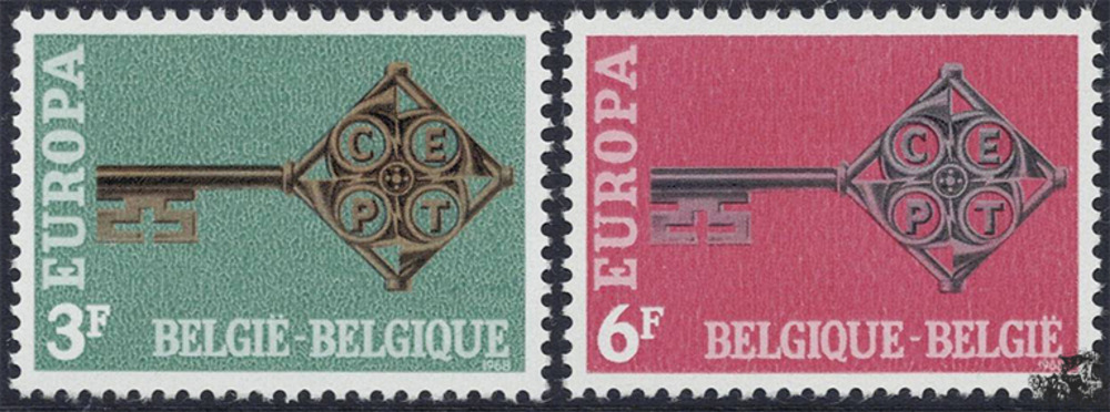Belgien 1968 ** - EUROPA, Schlüssel